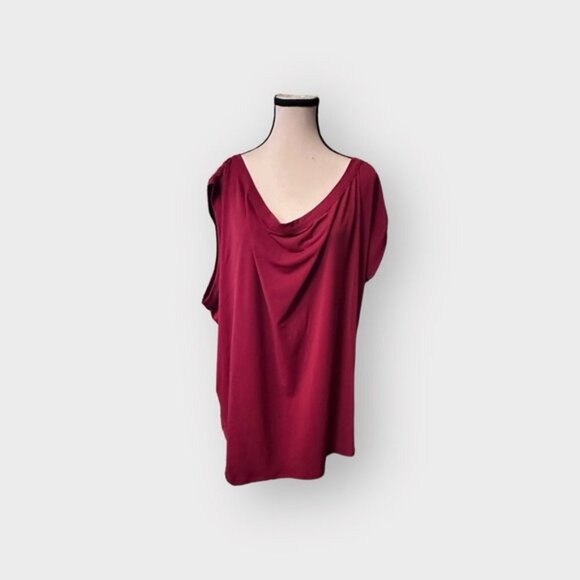 🆕 NWT Women’s torrid 3 Red Studio Knit Cowl Top 22 24 - Picture 3 of 11